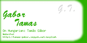 gabor tamas business card